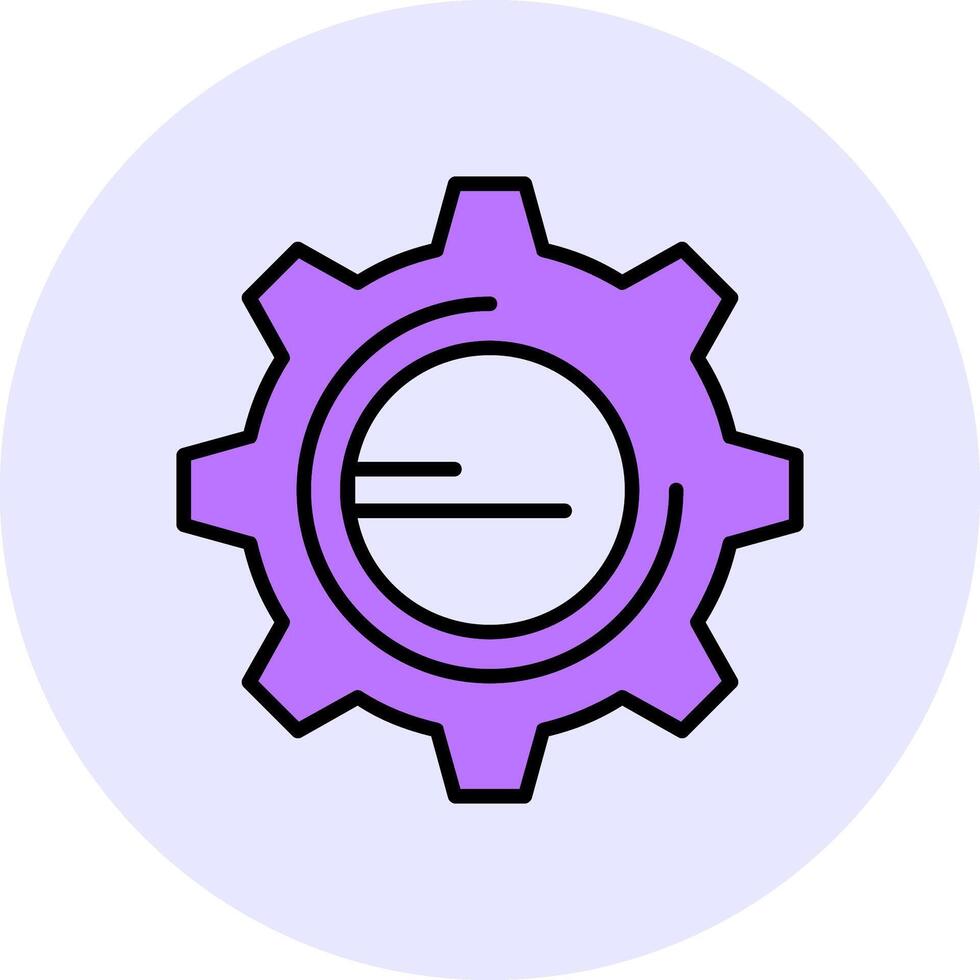 Settings Filled Circle Fill Style Icon vector