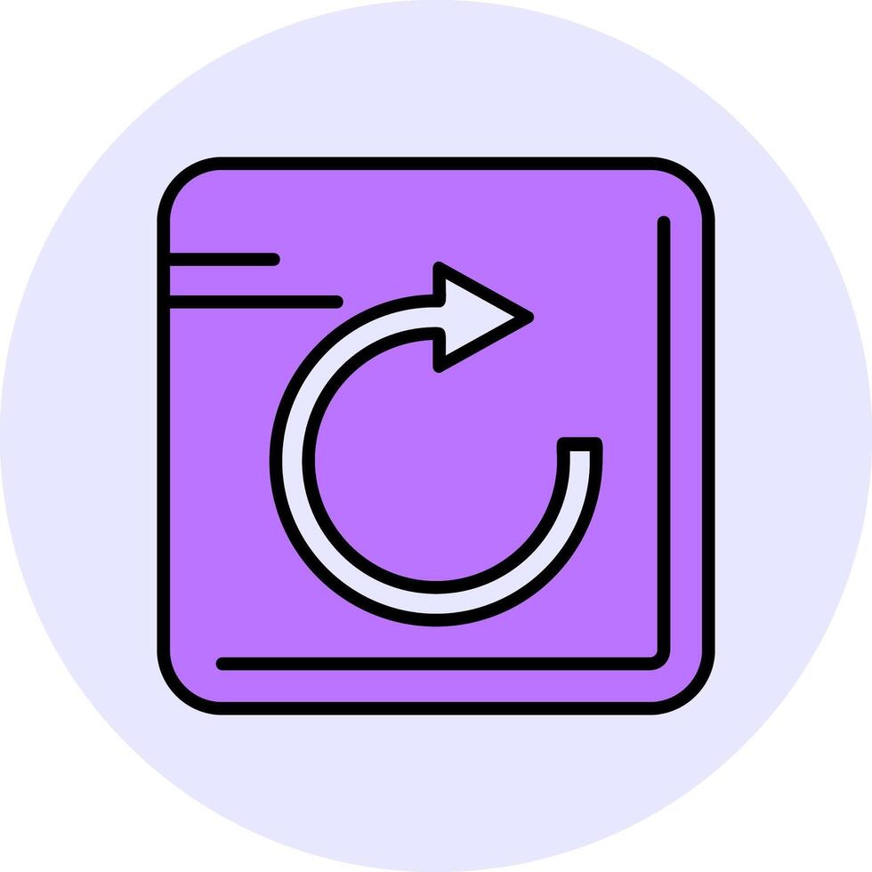Undo Filled Circle Fill Style Icon vector