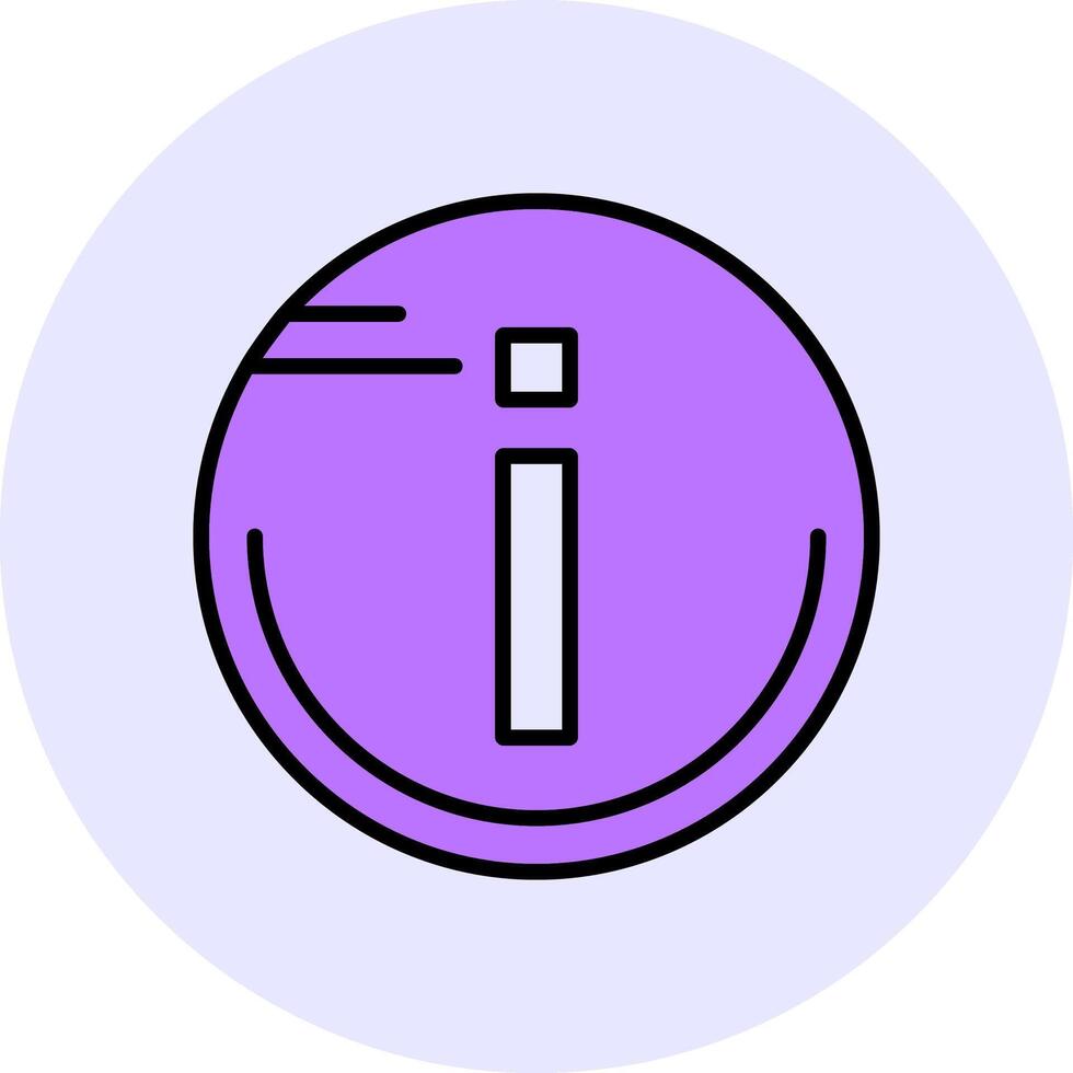 Info Filled Circle Fill Style Icon vector
