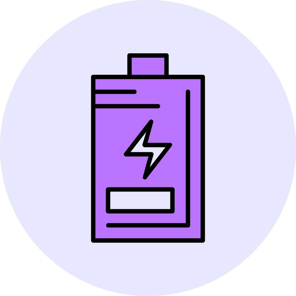 Battery Filled Circle Fill Style Icon vector