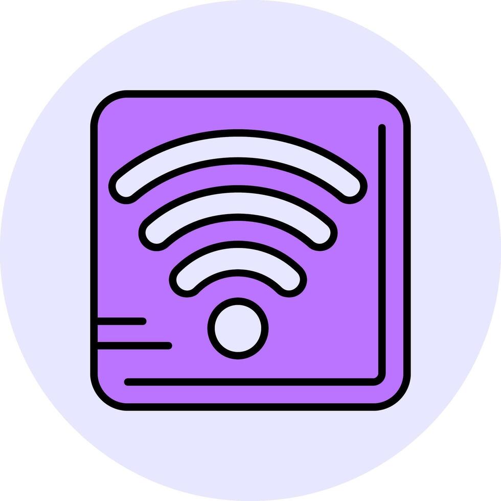 Wi-Fi Filled Circle Fill Style Icon vector