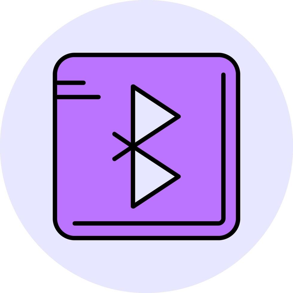 Bluetooth Filled Circle Fill Style Icon vector