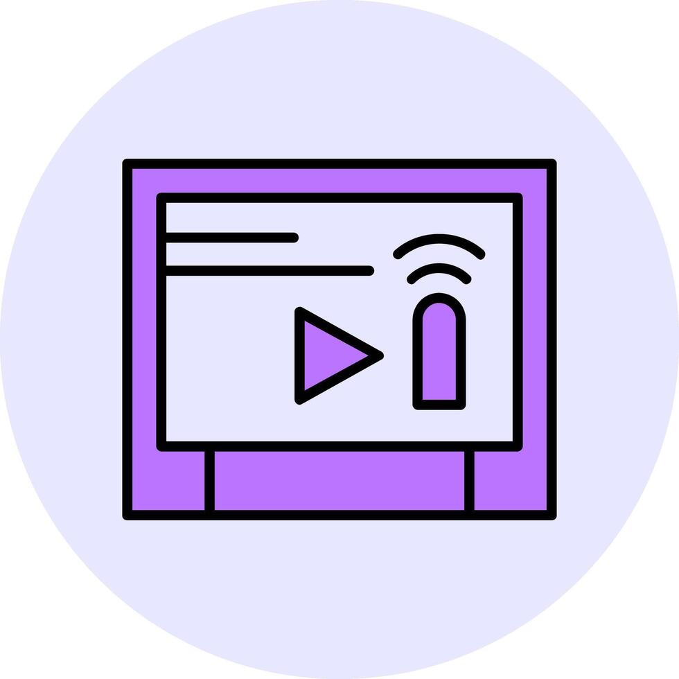 Touchscreen Filled Circle Fill Style Icon vector