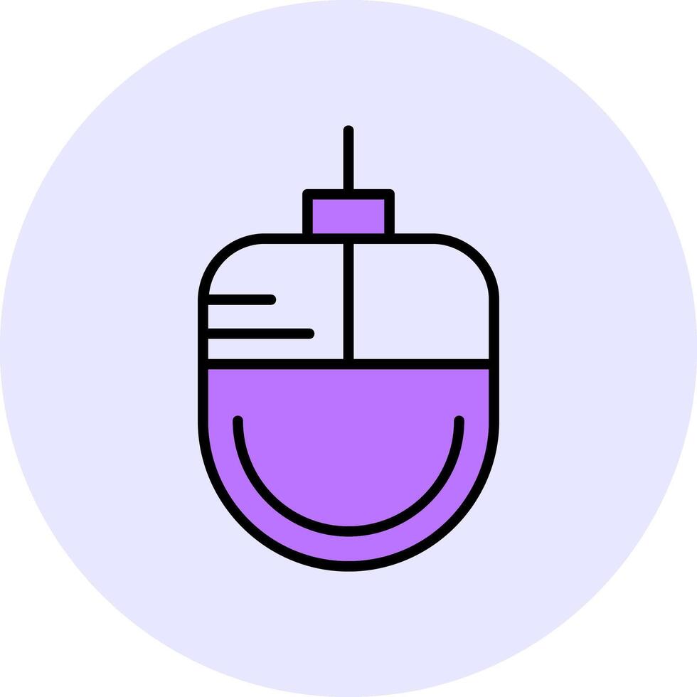 Mouse Filled Circle Fill Style Icon vector