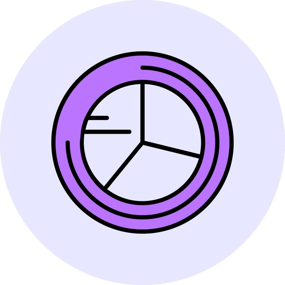 Pie chart Filled Circle Fill Style Icon vector