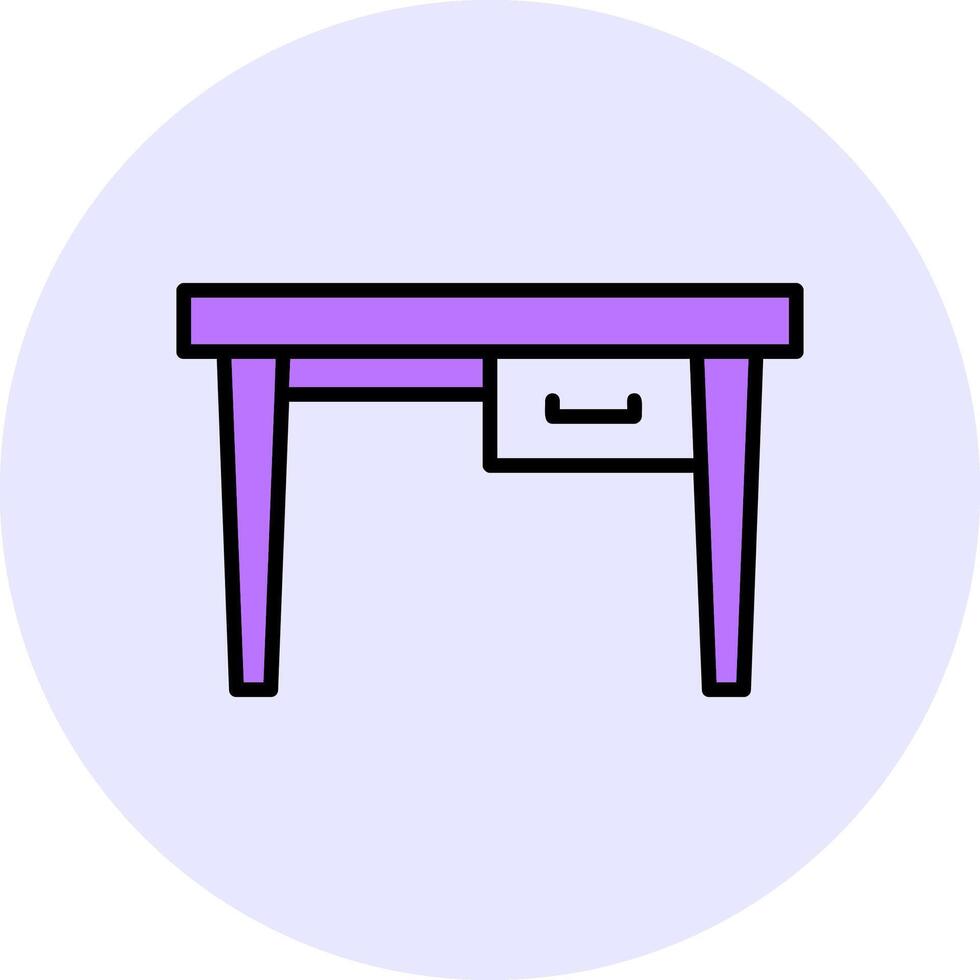 Table Filled Circle Fill Style Icon vector