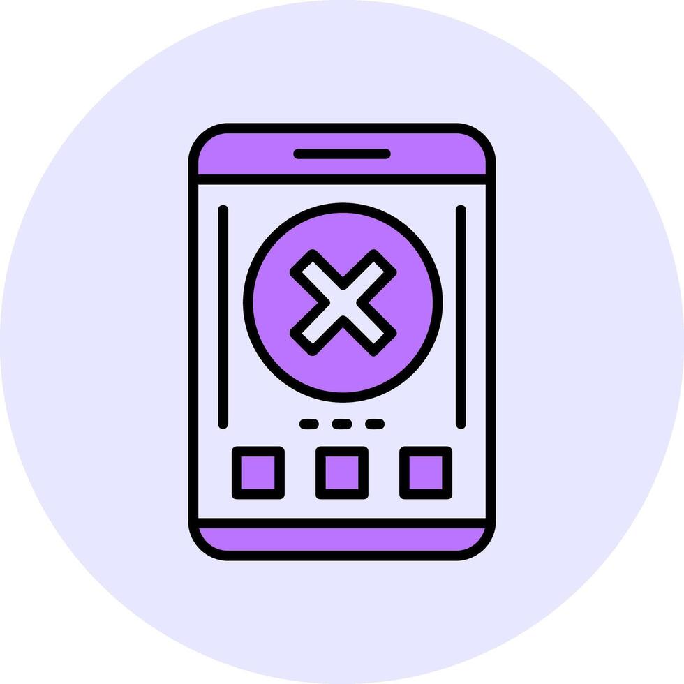 Close Filled Circle Fill Style Icon vector