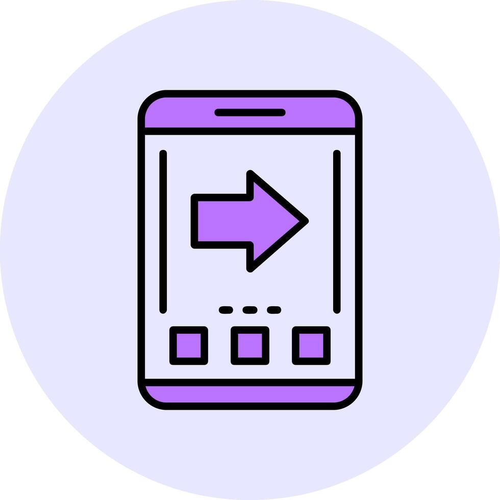 Arrow Filled Circle Fill Style Icon vector