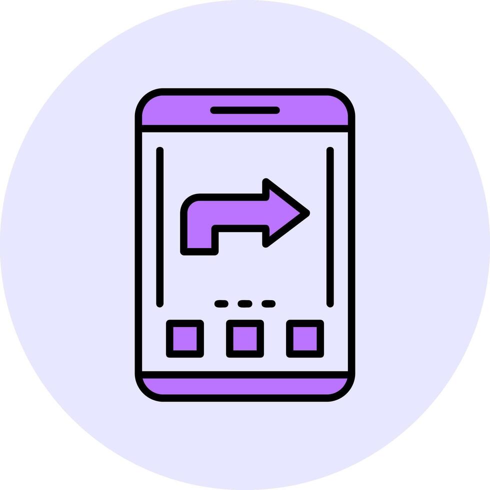 Forward Filled Circle Fill Style Icon vector