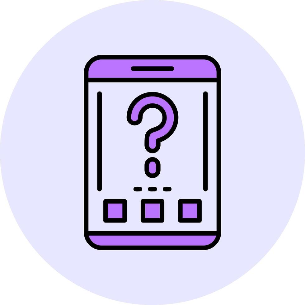 Question mark Filled Circle Fill Style Icon vector