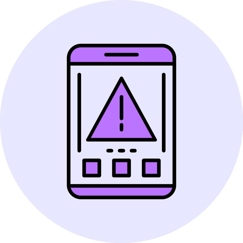 Error Filled Circle Fill Style Icon vector