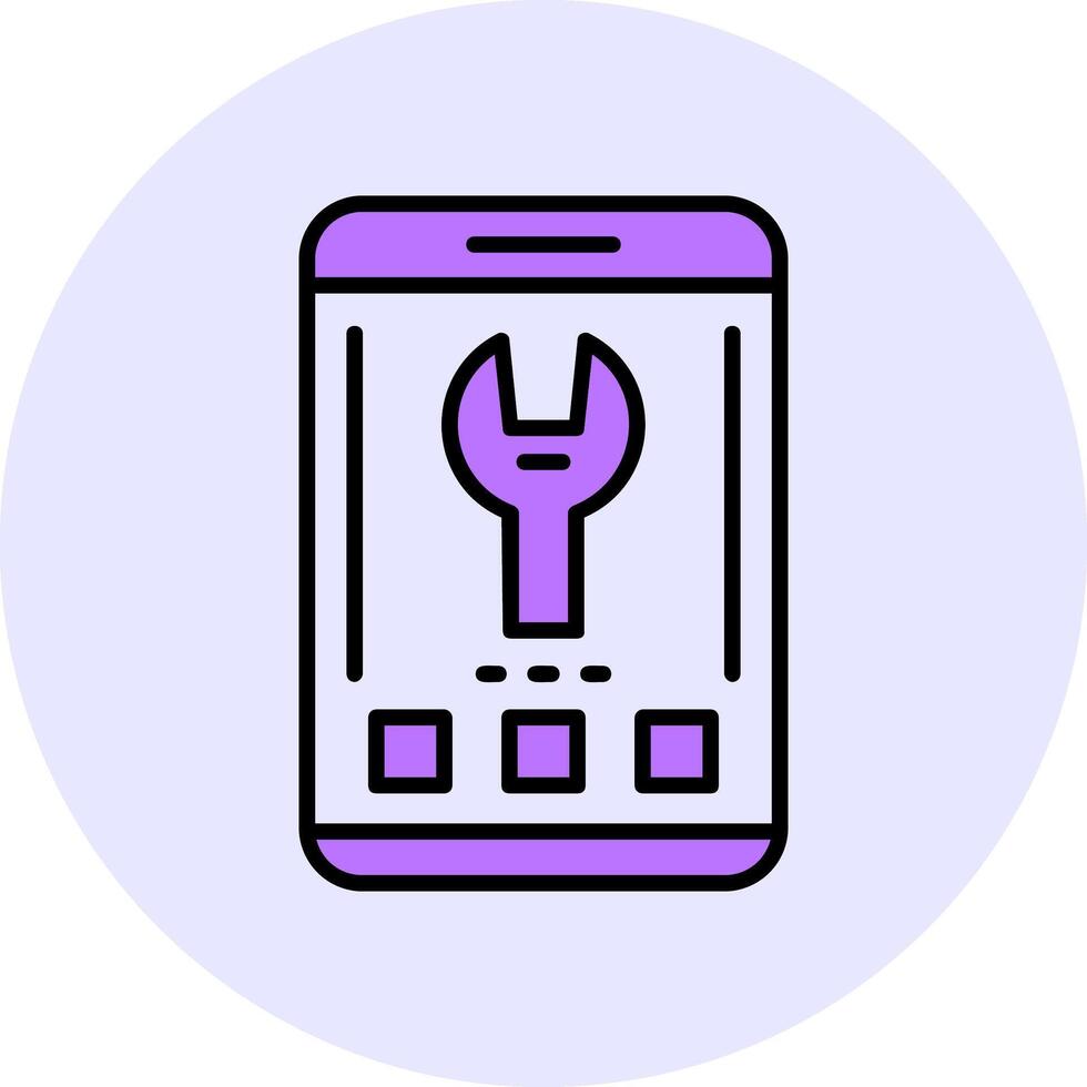Tool Filled Circle Fill Style Icon vector