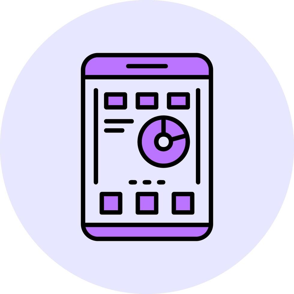 Chain Filled Circle Fill Style Icon vector