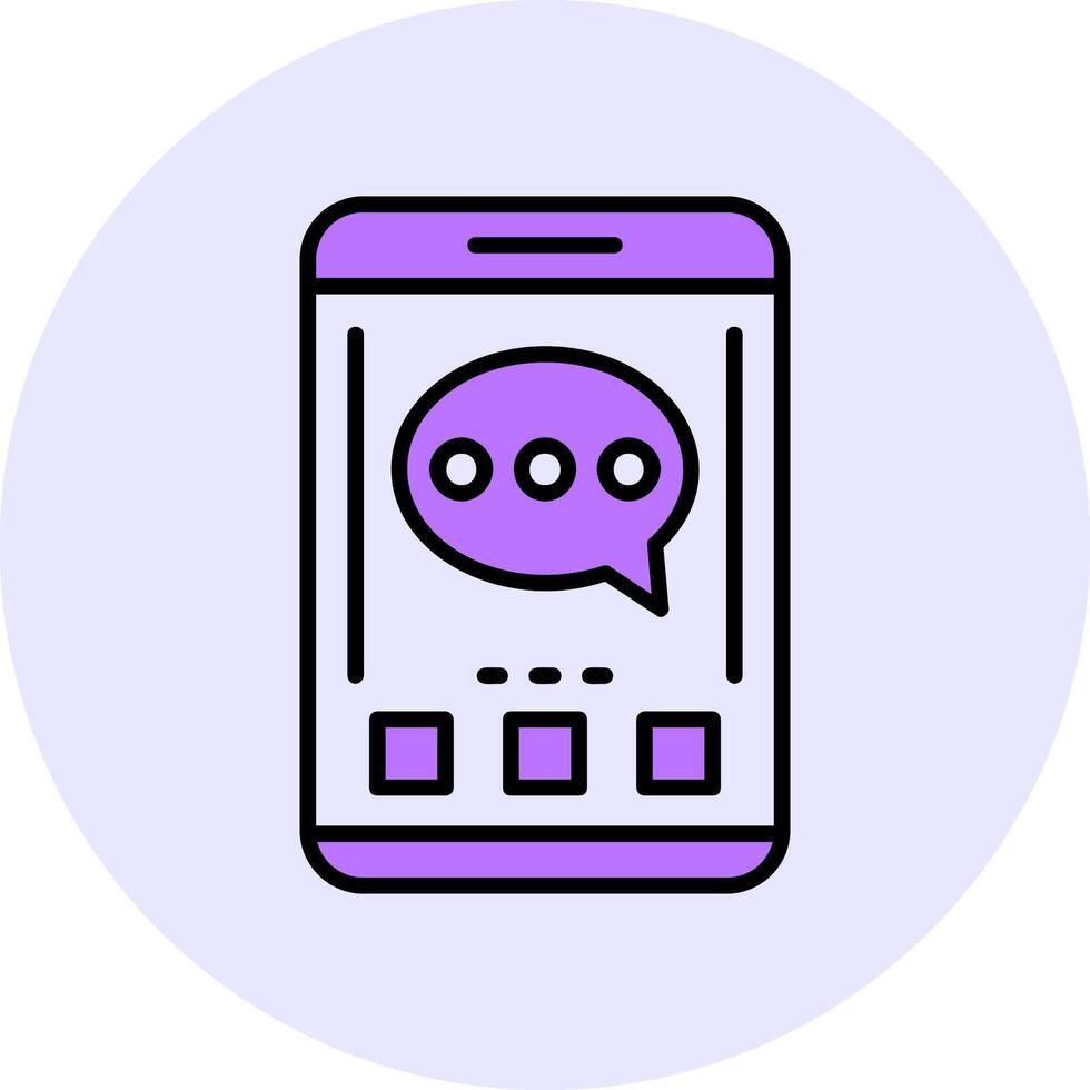 Comment Filled Circle Fill Style Icon vector