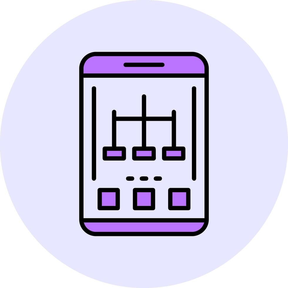 Network Filled Circle Fill Style Icon vector