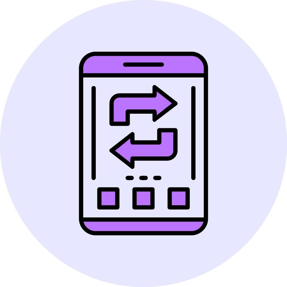 Refresh Filled Circle Fill Style Icon vector