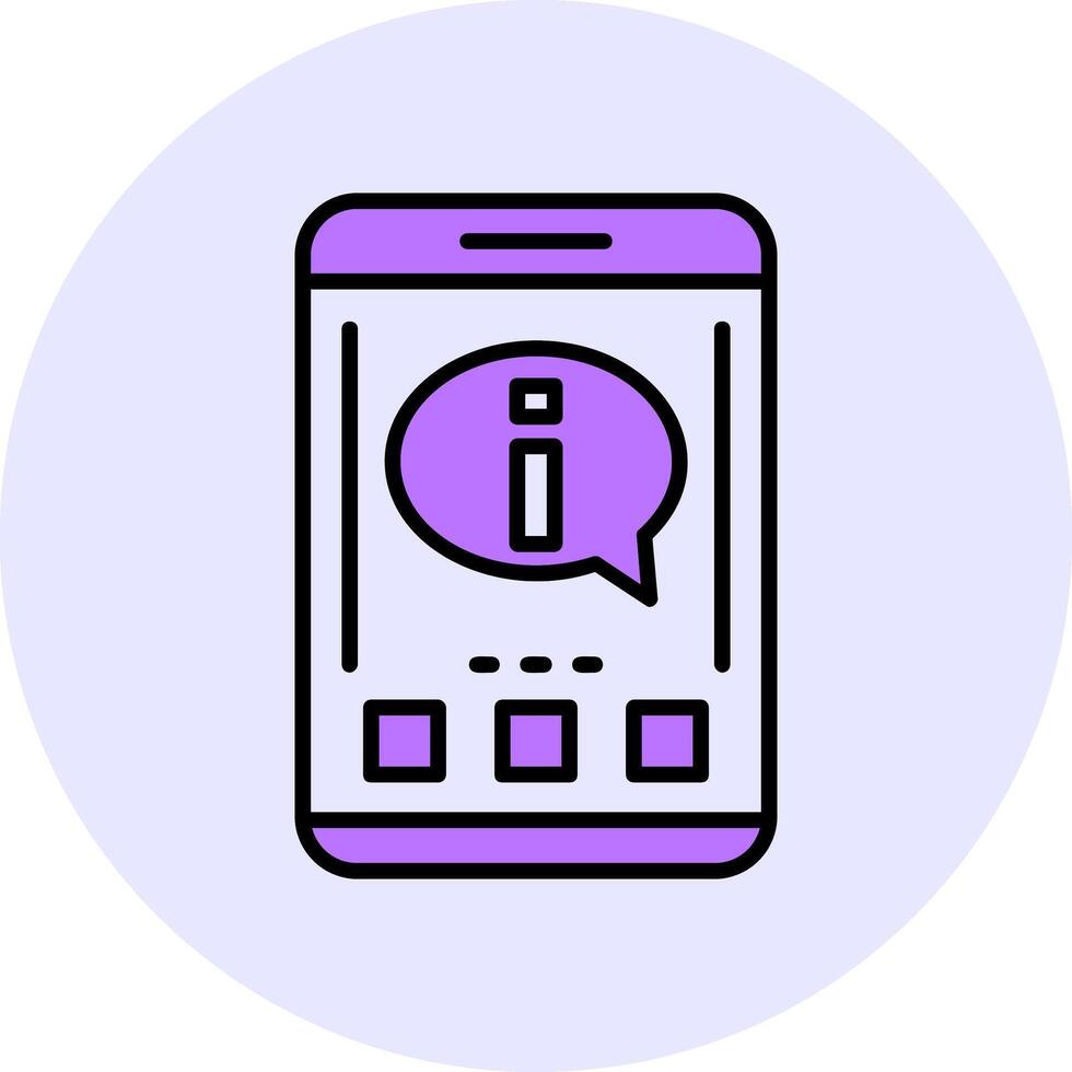 Information Filled Circle Fill Style Icon vector