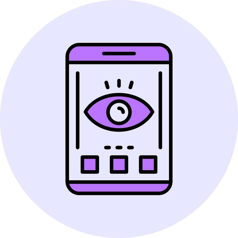 View Filled Circle Fill Style Icon vector