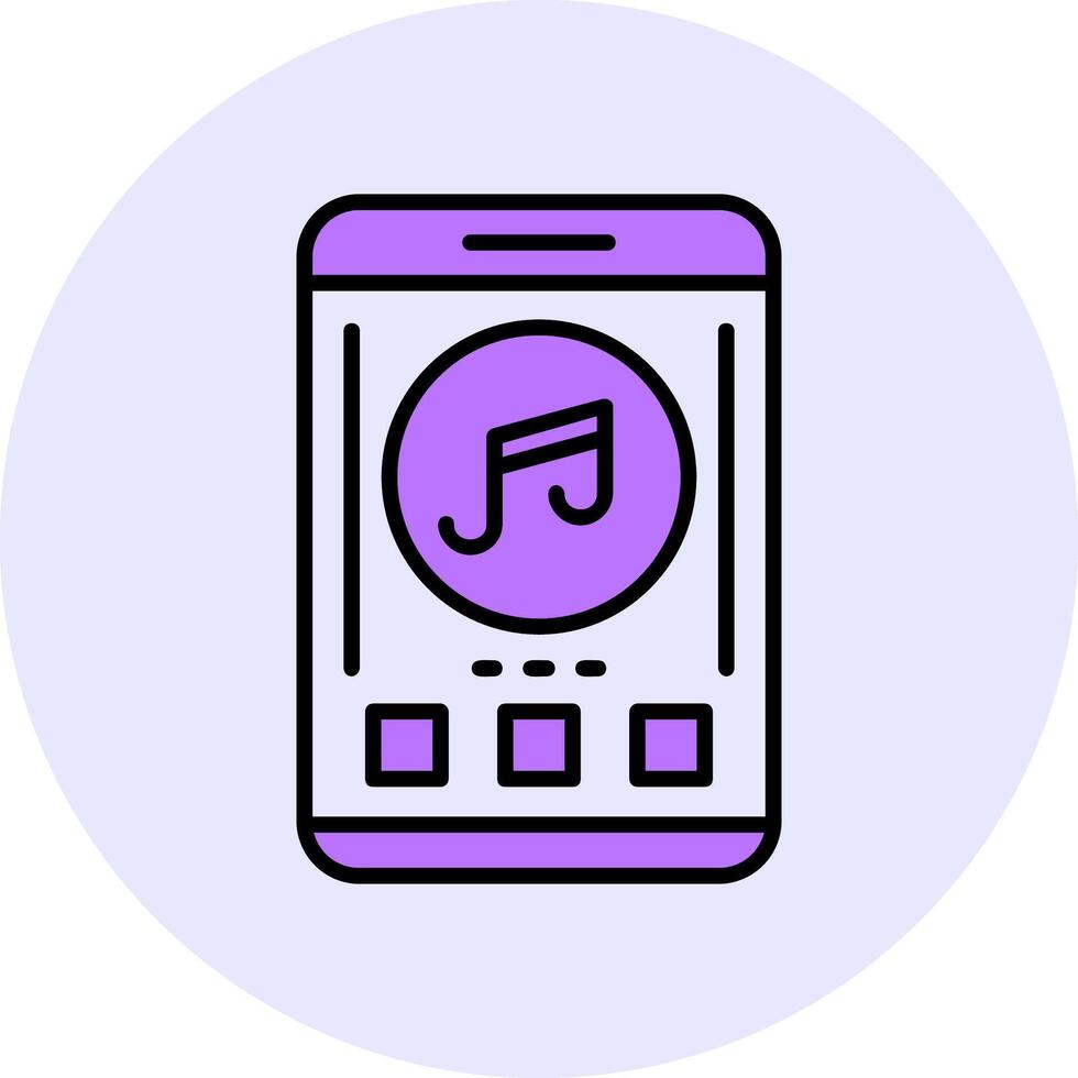 Music Filled Circle Fill Style Icon vector