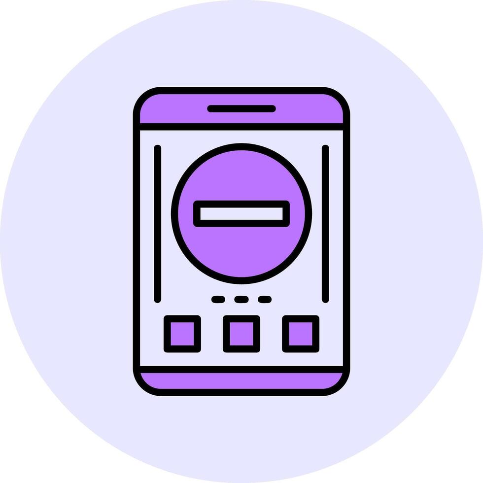 Remove Filled Circle Fill Style Icon vector