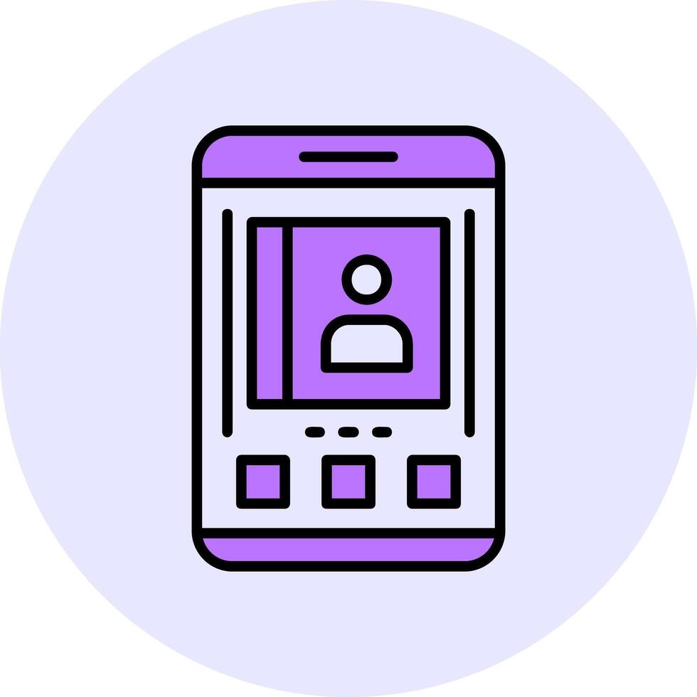 Contacts Filled Circle Fill Style Icon vector