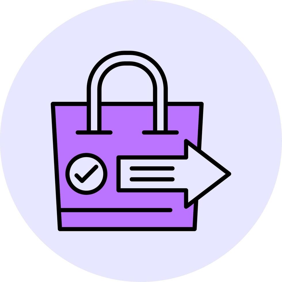 Checkout Filled Circle Fill Style Icon vector