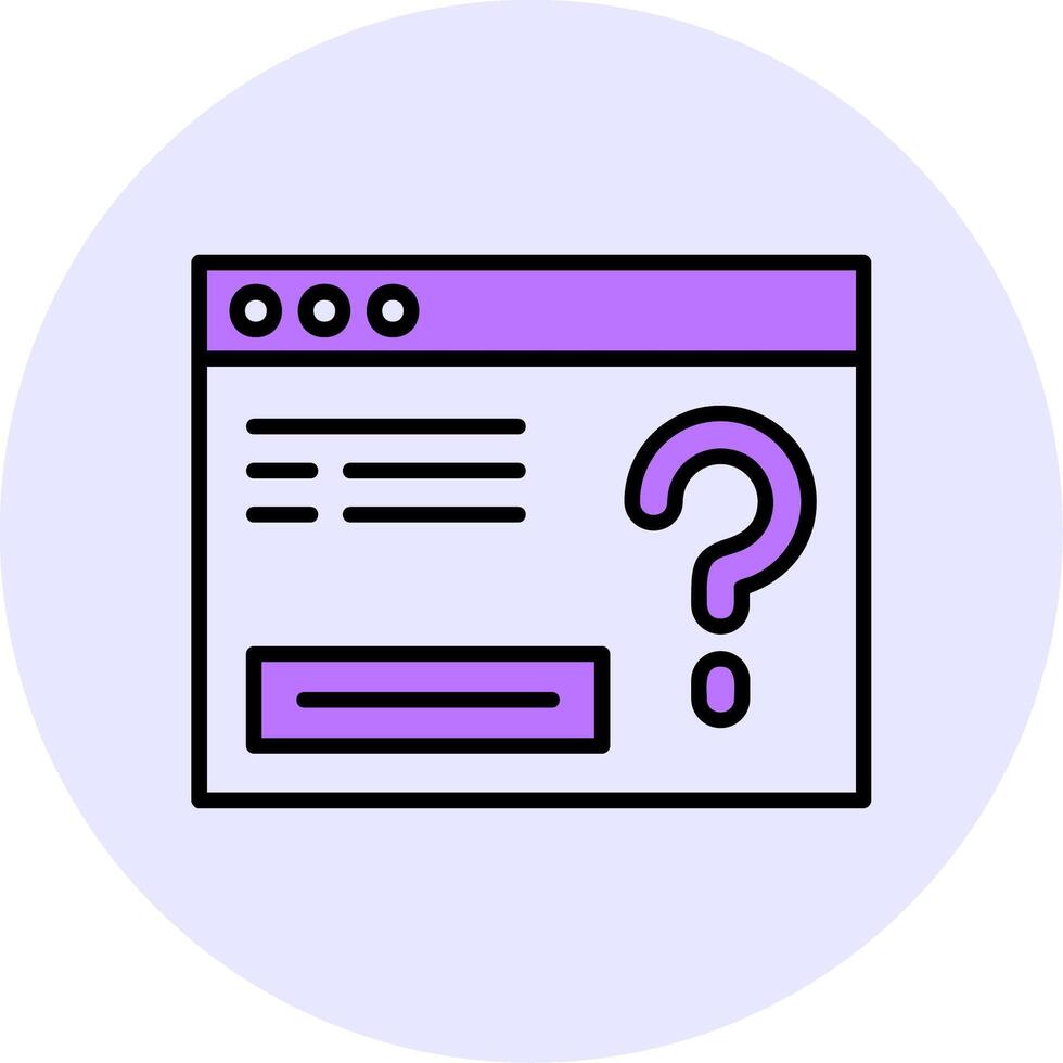 FAQ Filled Circle Fill Style Icon vector