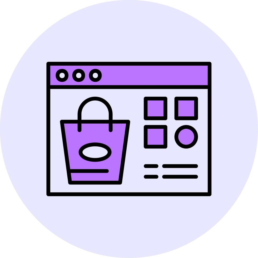 Shopping Category Filled Circle Fill Style Icon vector