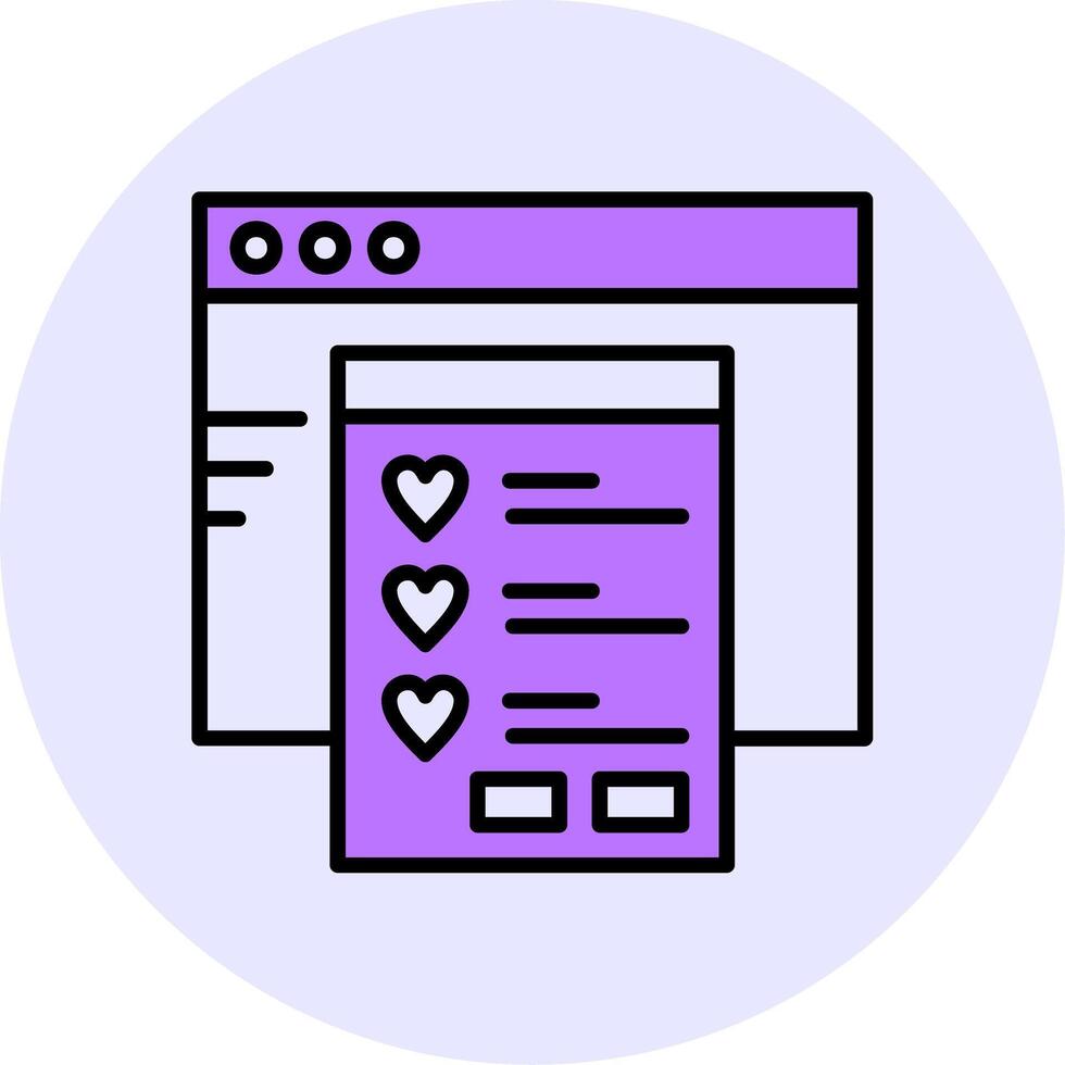 Wishlist Filled Circle Fill Style Icon vector