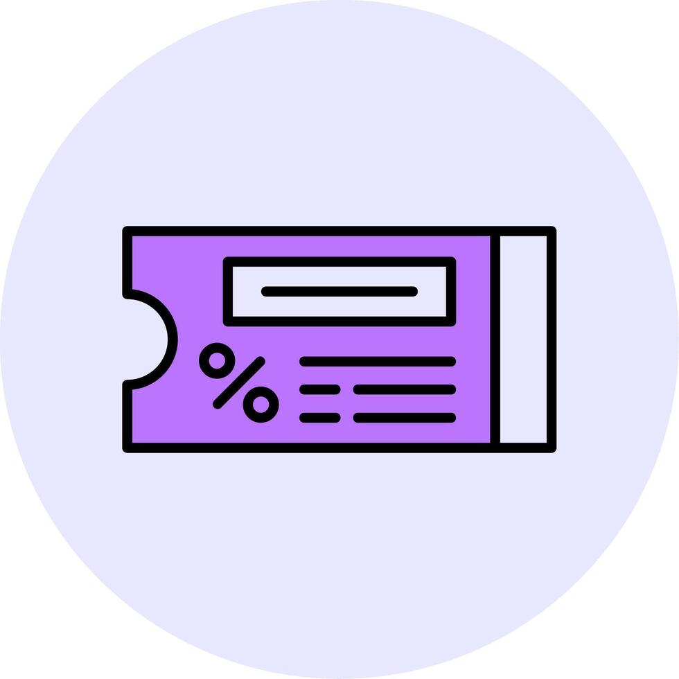 Coupon Code Filled Circle Fill Style Icon vector
