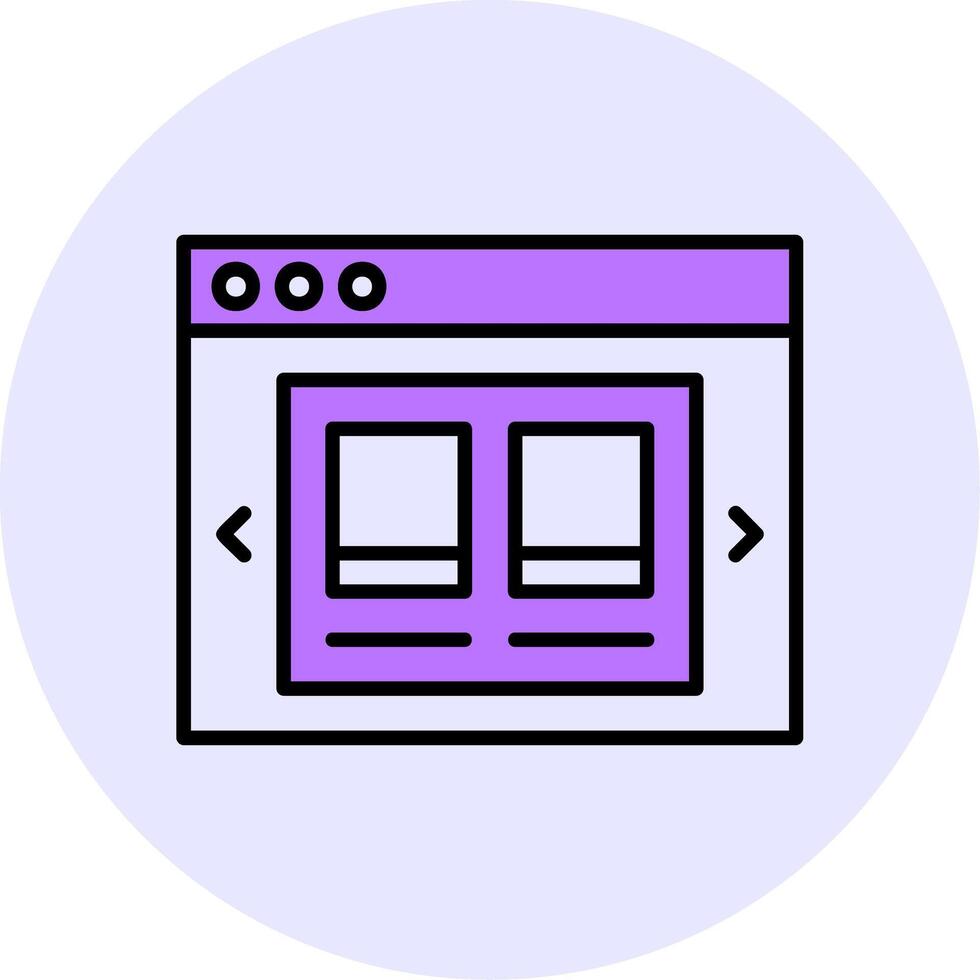 Product Carousel Filled Circle Fill Style Icon vector