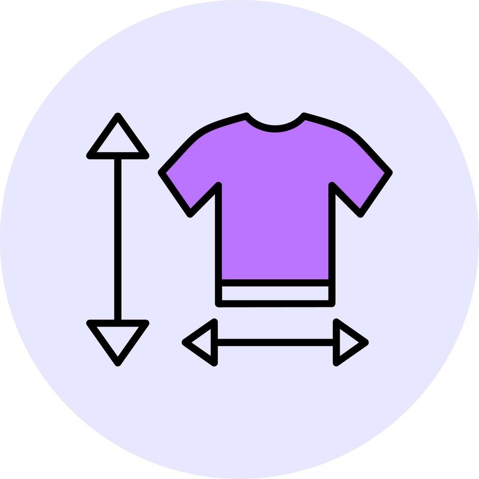 Size Guide Filled Circle Fill Style Icon vector