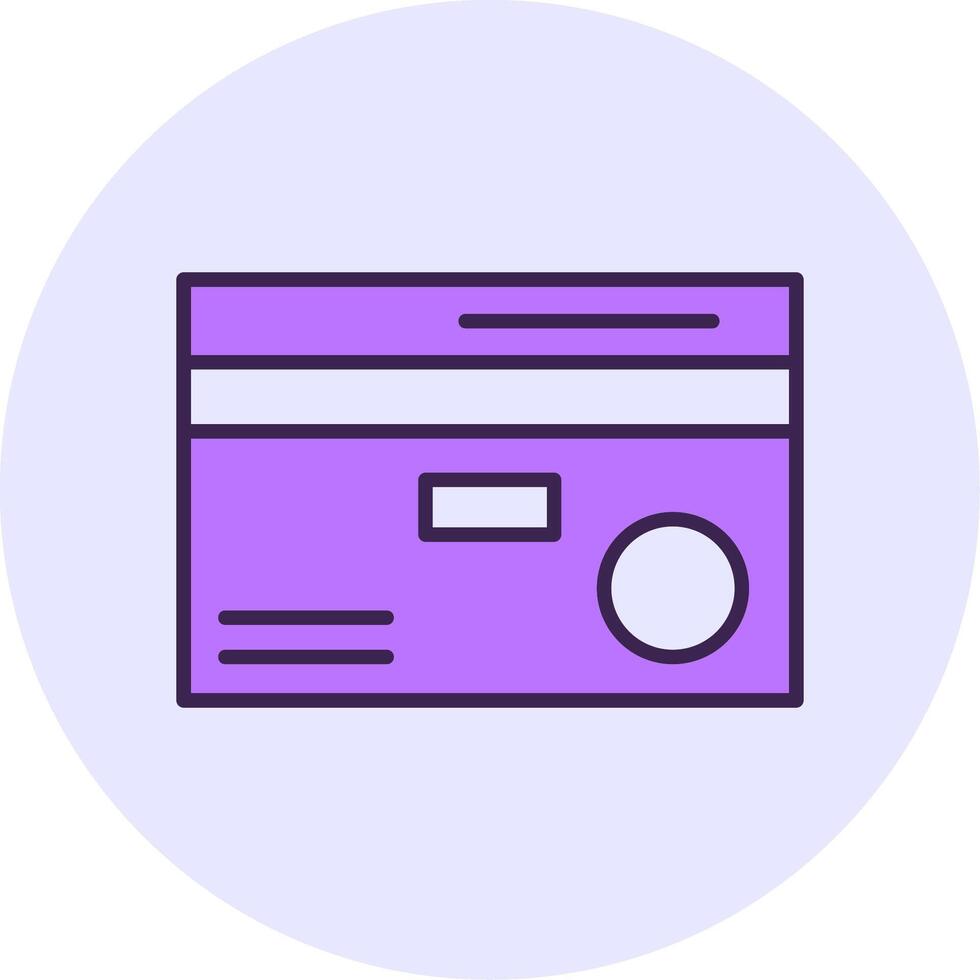 Debit card Filled Circle Fill Style Icon vector