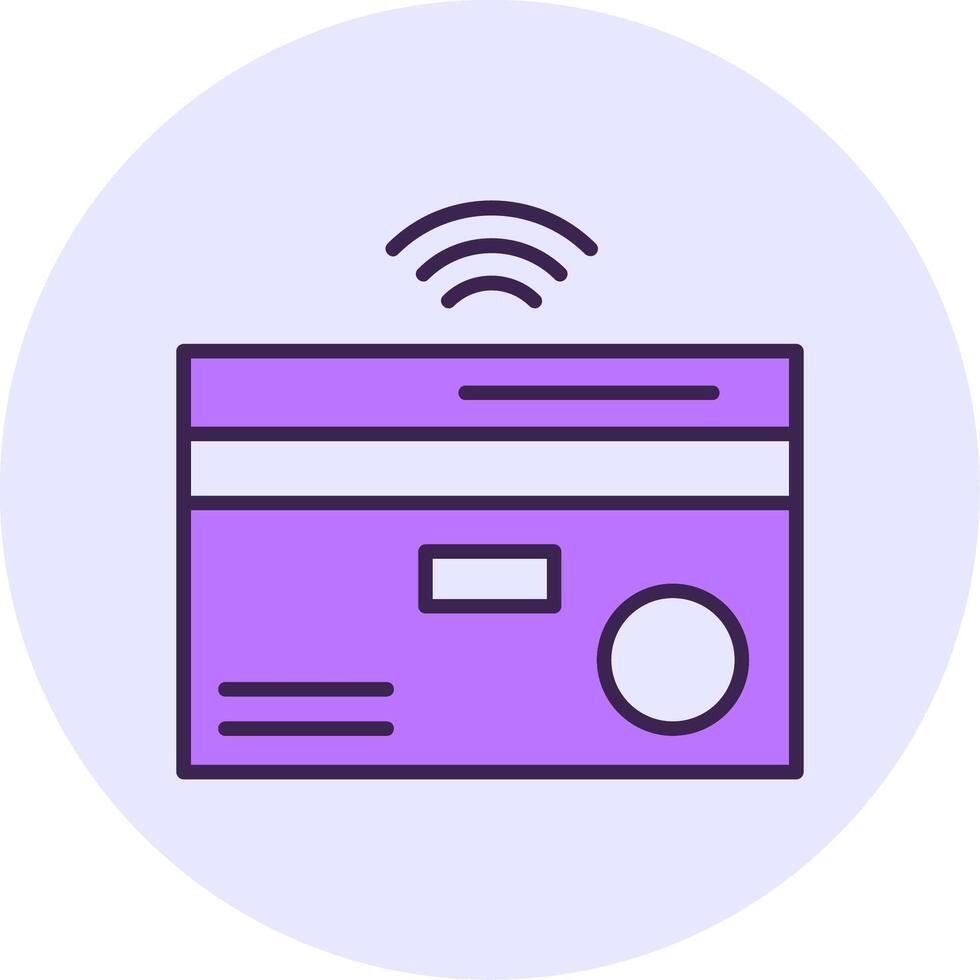 Contactless payment Filled Circle Fill Style Icon vector