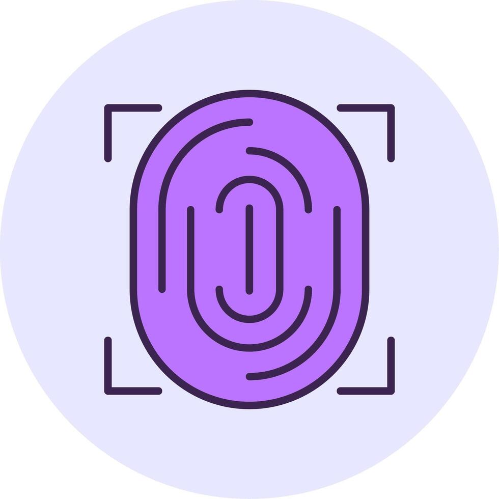 Biometric authentication Filled Circle Fill Style Icon vector