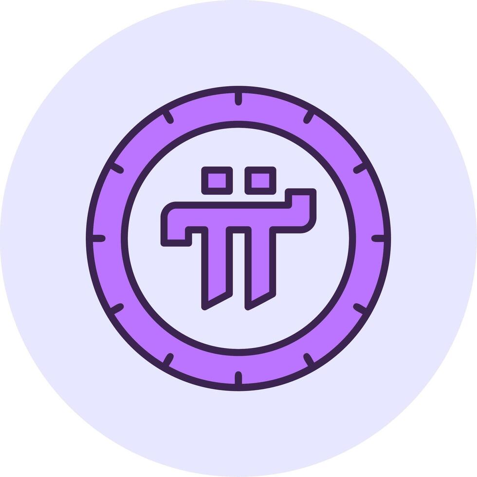 Cryptocurrency Filled Circle Fill Style Icon vector