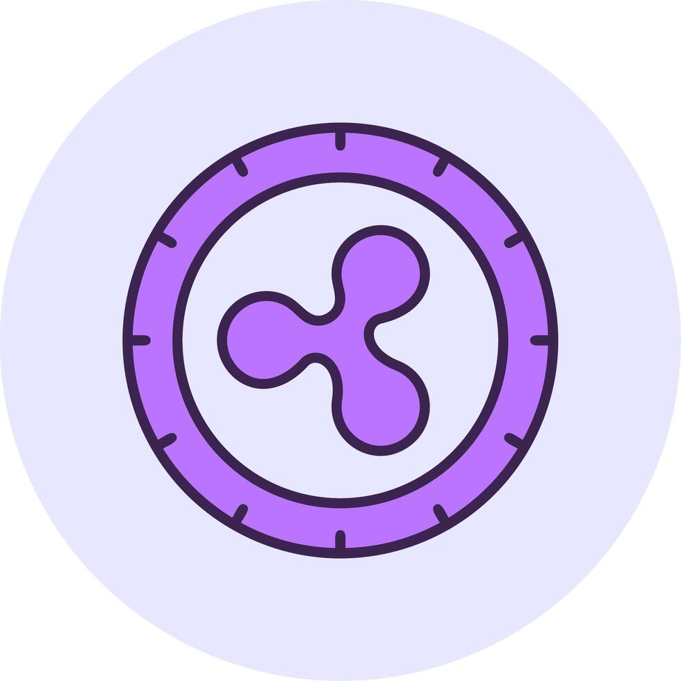 Ripple Filled Circle Fill Style Icon vector