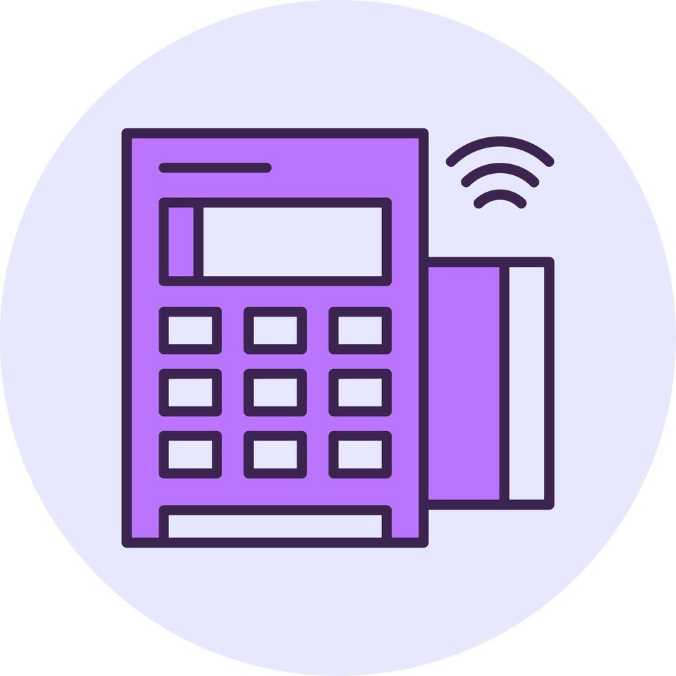 Card reader Filled Circle Fill Style Icon vector