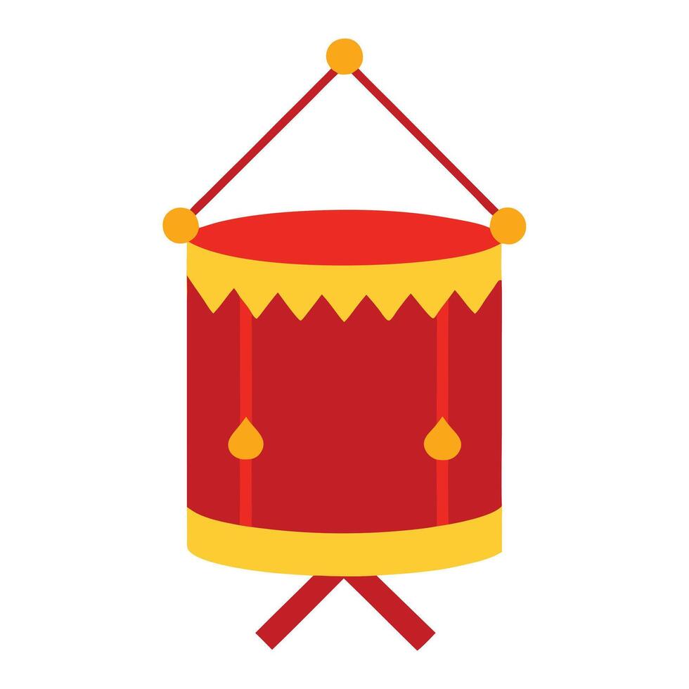 Decorative Red Drum vector