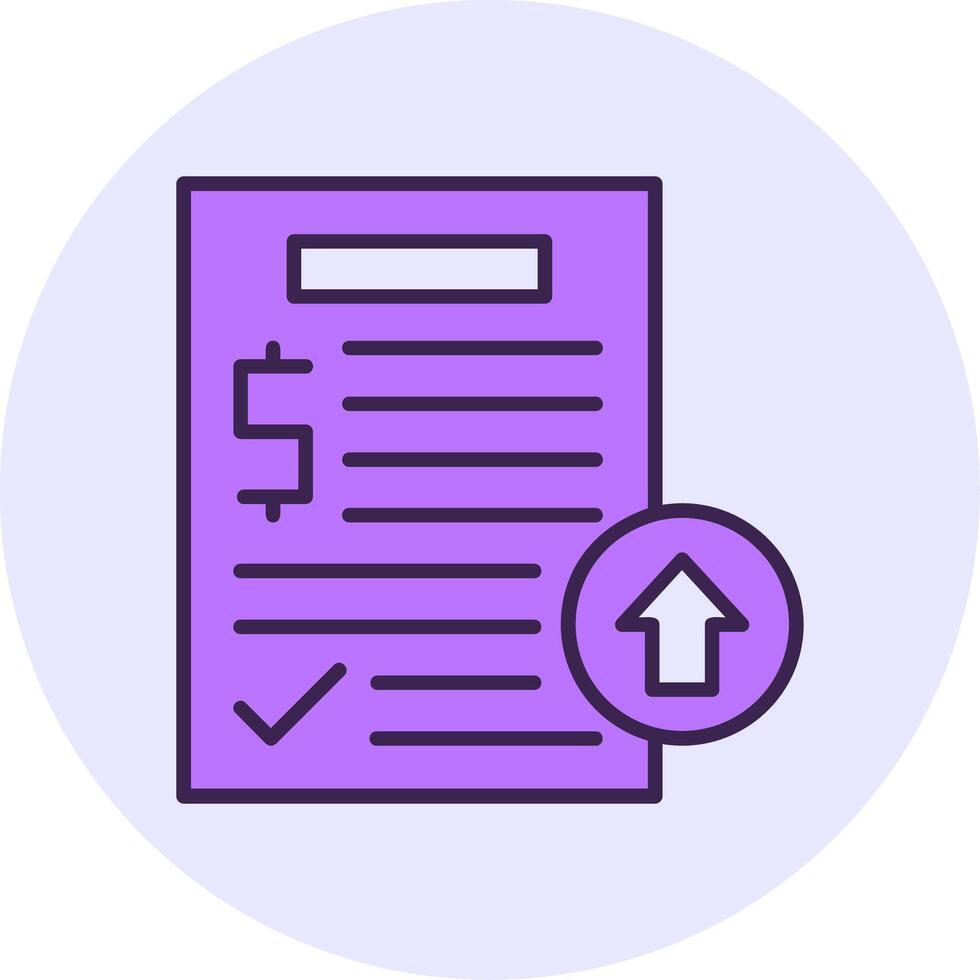 Tax return Filled Circle Fill Style Icon vector