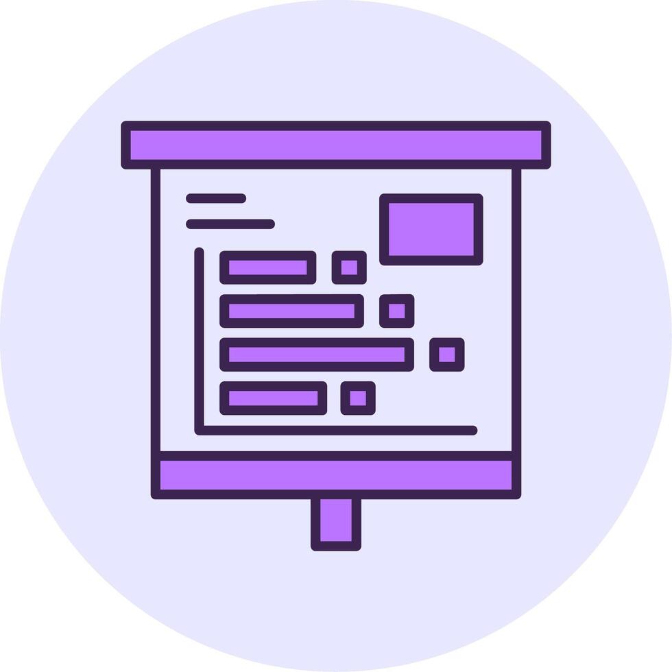 Horizontal Bars showing Filled Circle Fill Style Icon vector