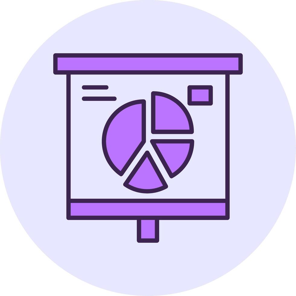Pie Chart Pieces Filled Circle Fill Style Icon vector
