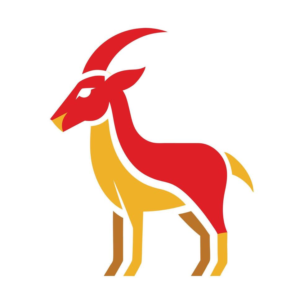 Minimalist Goat Icon vector