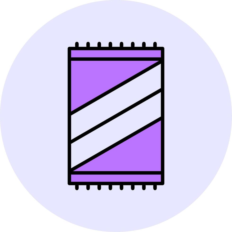 Beach towel Filled Circle Fill Style Icon vector