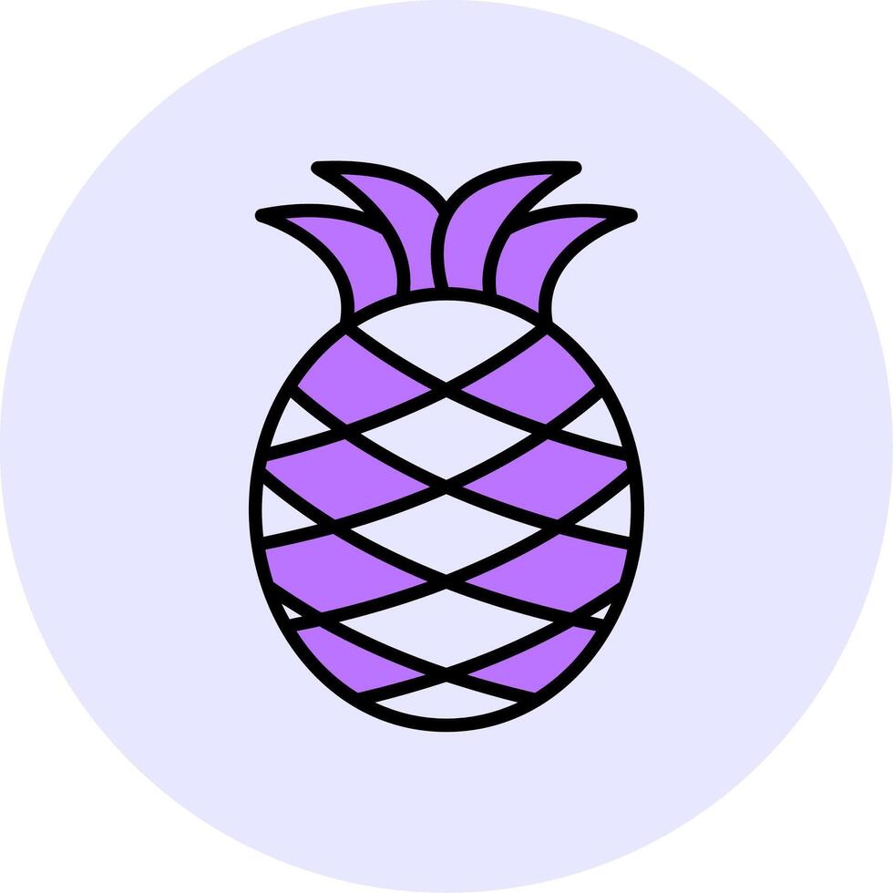 Pineapple Filled Circle Fill Style Icon vector