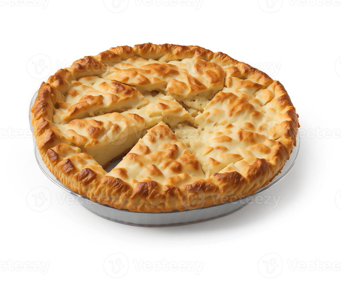 Apple Pie isolated on White Background photo