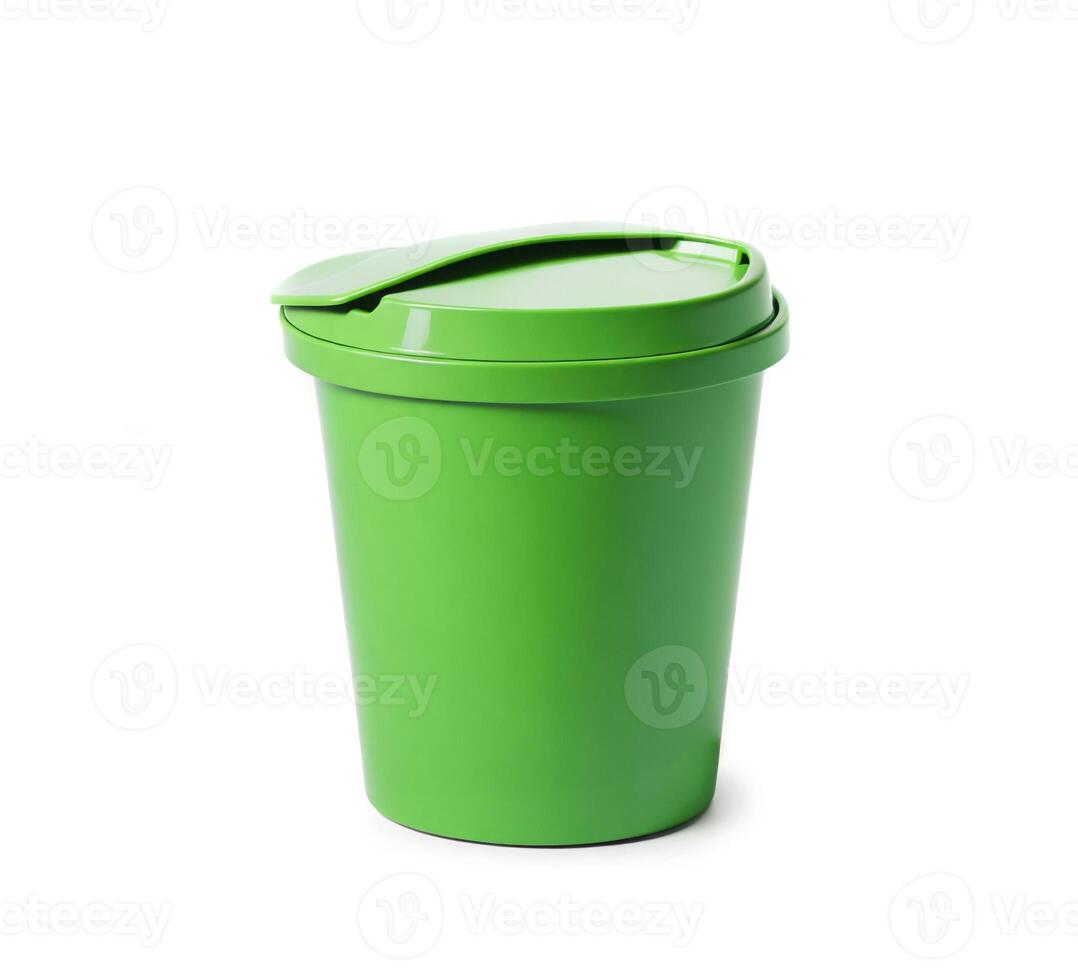 Trash Bin on White Background photo