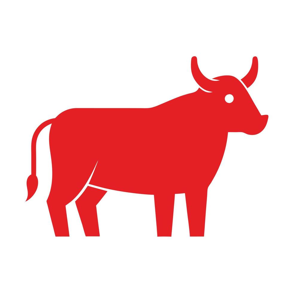 Minimalist Ox Illustration vector
