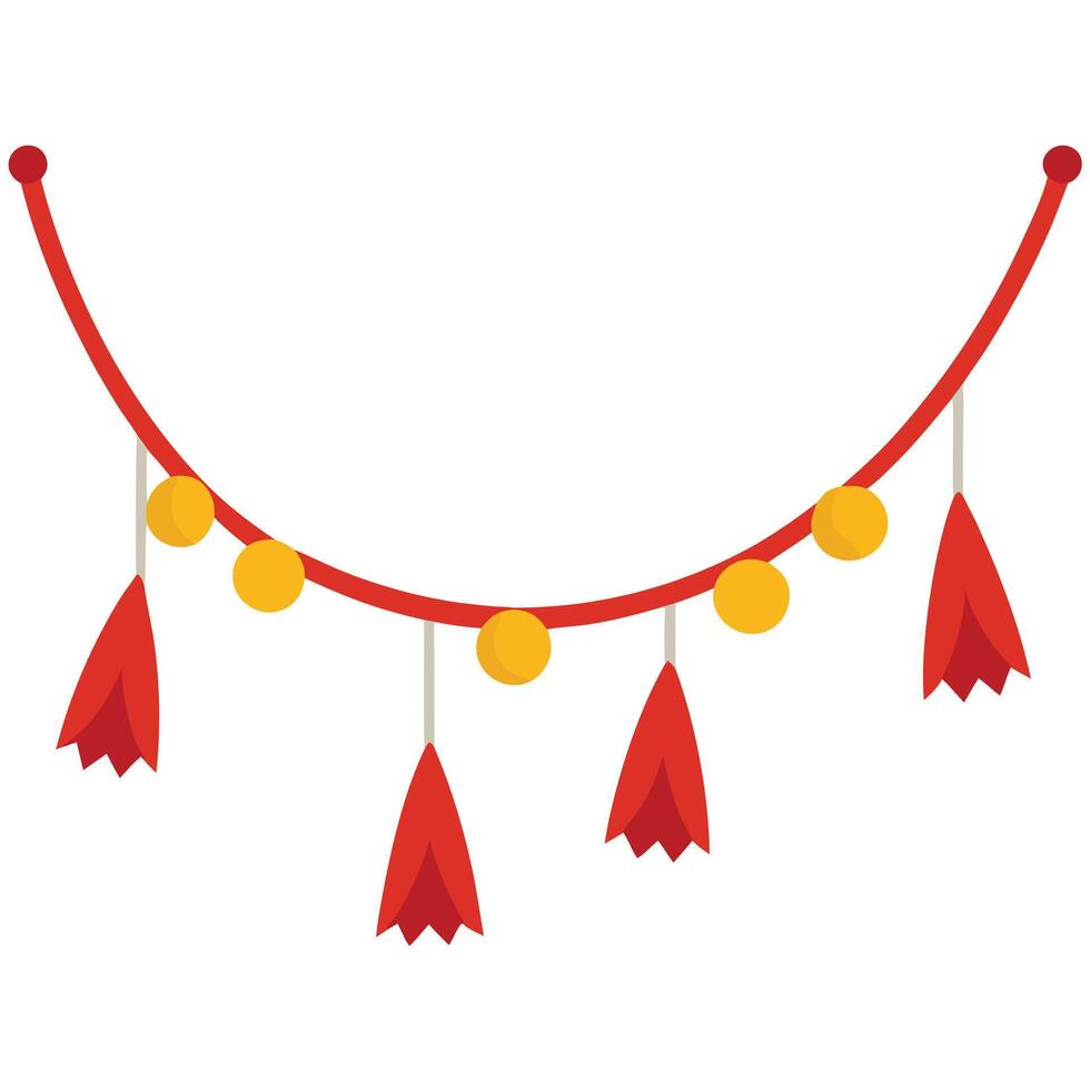 Red and Gold Garland vector