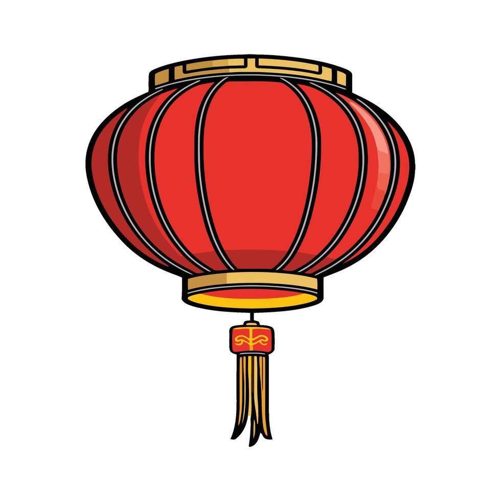 Chinese lantern icon illustration vector